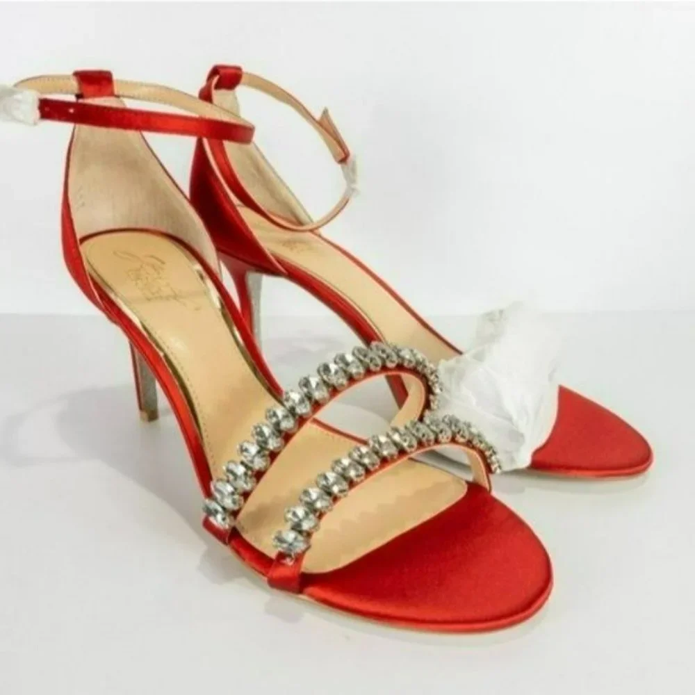 Jewel by Badgley Mischka Melania Crystal Embellished Ankle Strap Sandal - Picture 5 of 7